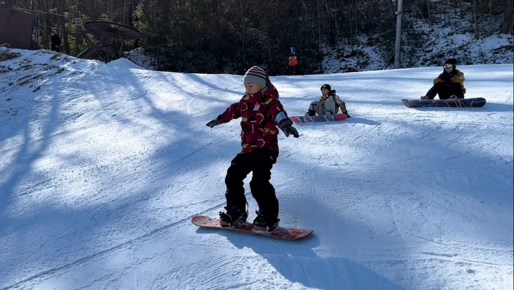 リフトで、山頂からチャレンジ！
